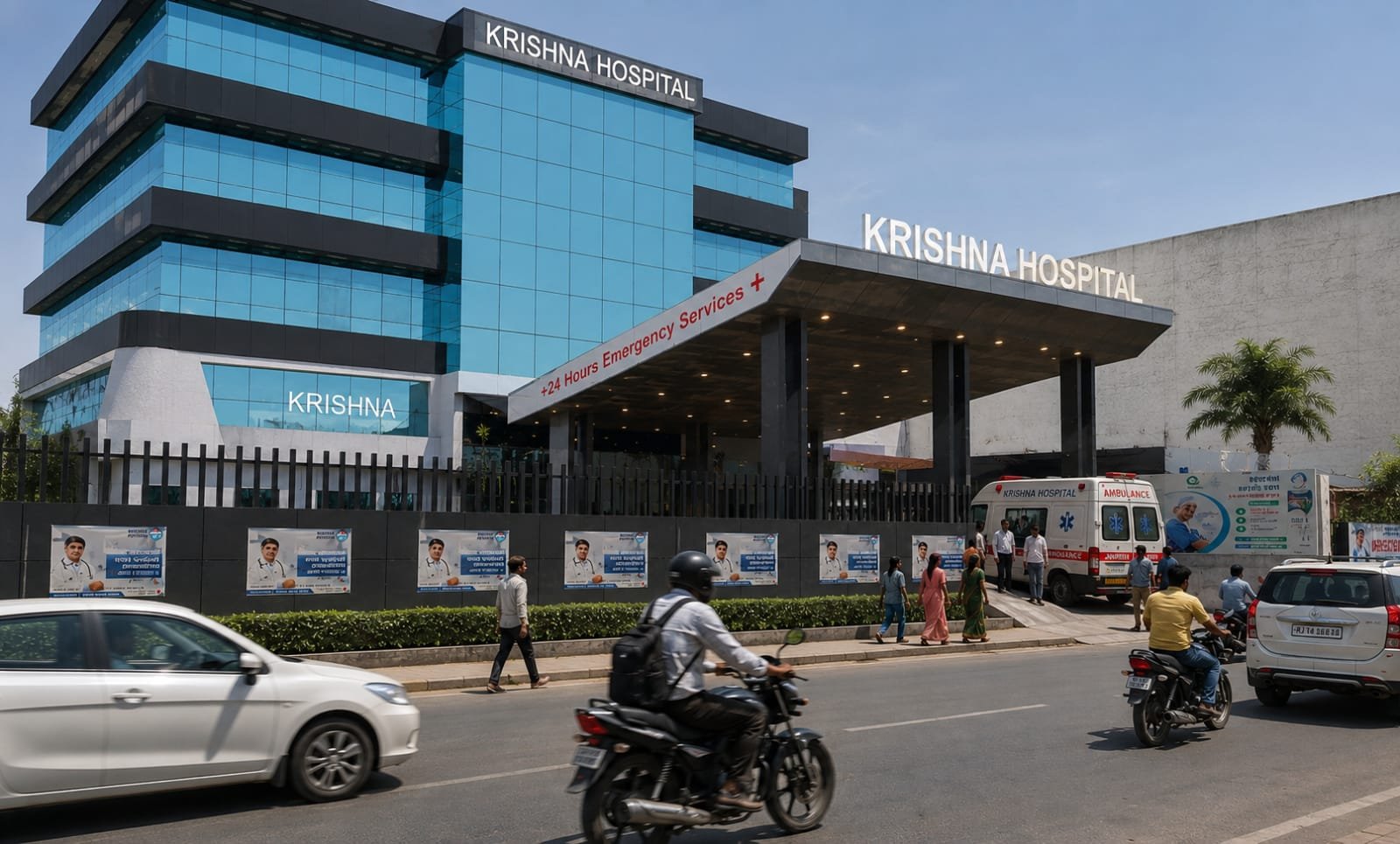 Krishna Hospital Main Entrance & Facade